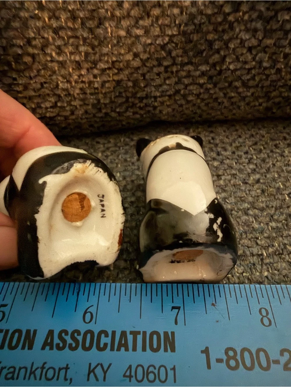 Black and White Ceramic Panda salt and pepper shakers